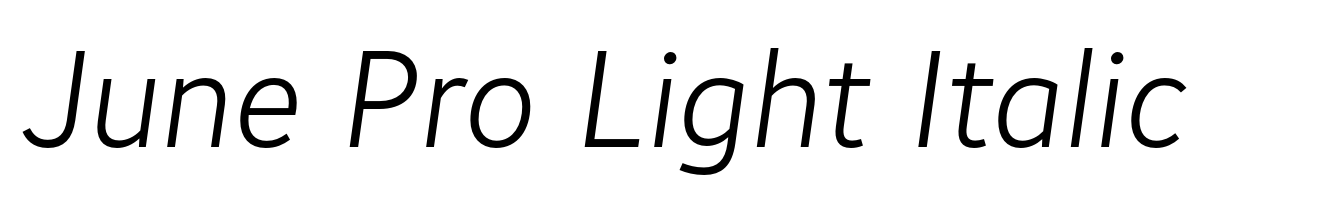 June Pro Light Italic
